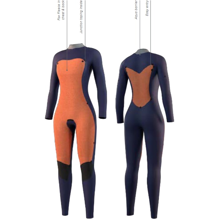 2025 Mystic Womens Star 3/2mm Back Zip Wetsuit 35000.250054 - Dark Olive